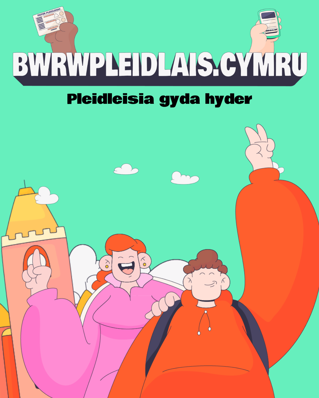 Barod i bleidleisio? Cofrestrwch ar gyfer yr Etholiad i Senedd Cymru