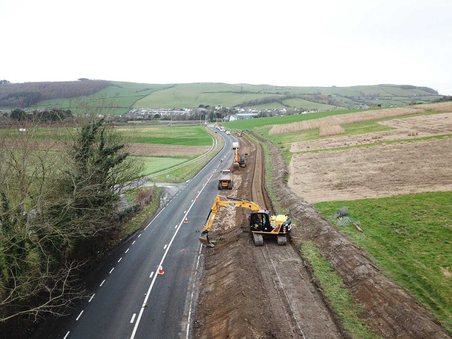 Construction of new shared use path between Bow Street and IBERS at Plas Gogerddan
