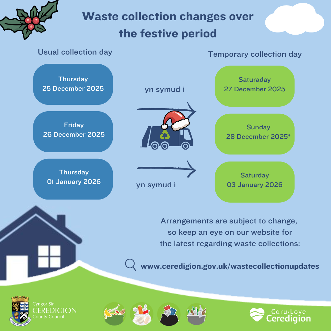 Waste collection arrangements over the festive period