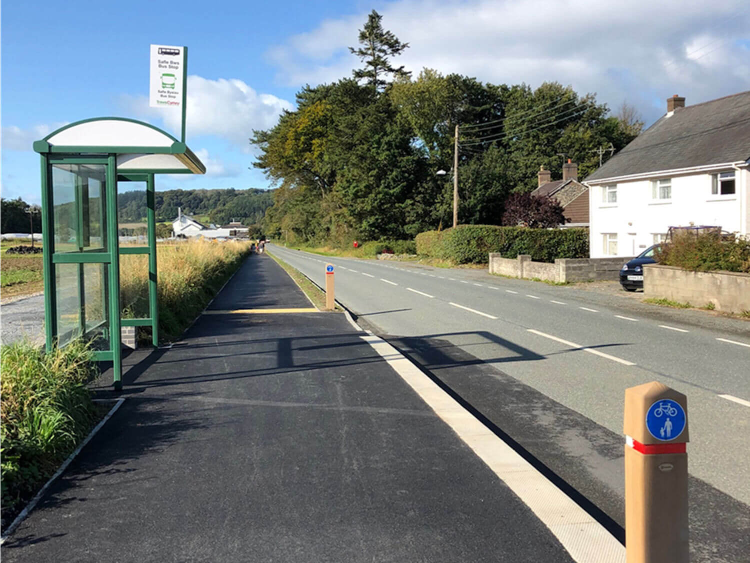 New shared use path between IBERS and Penrhyncoch