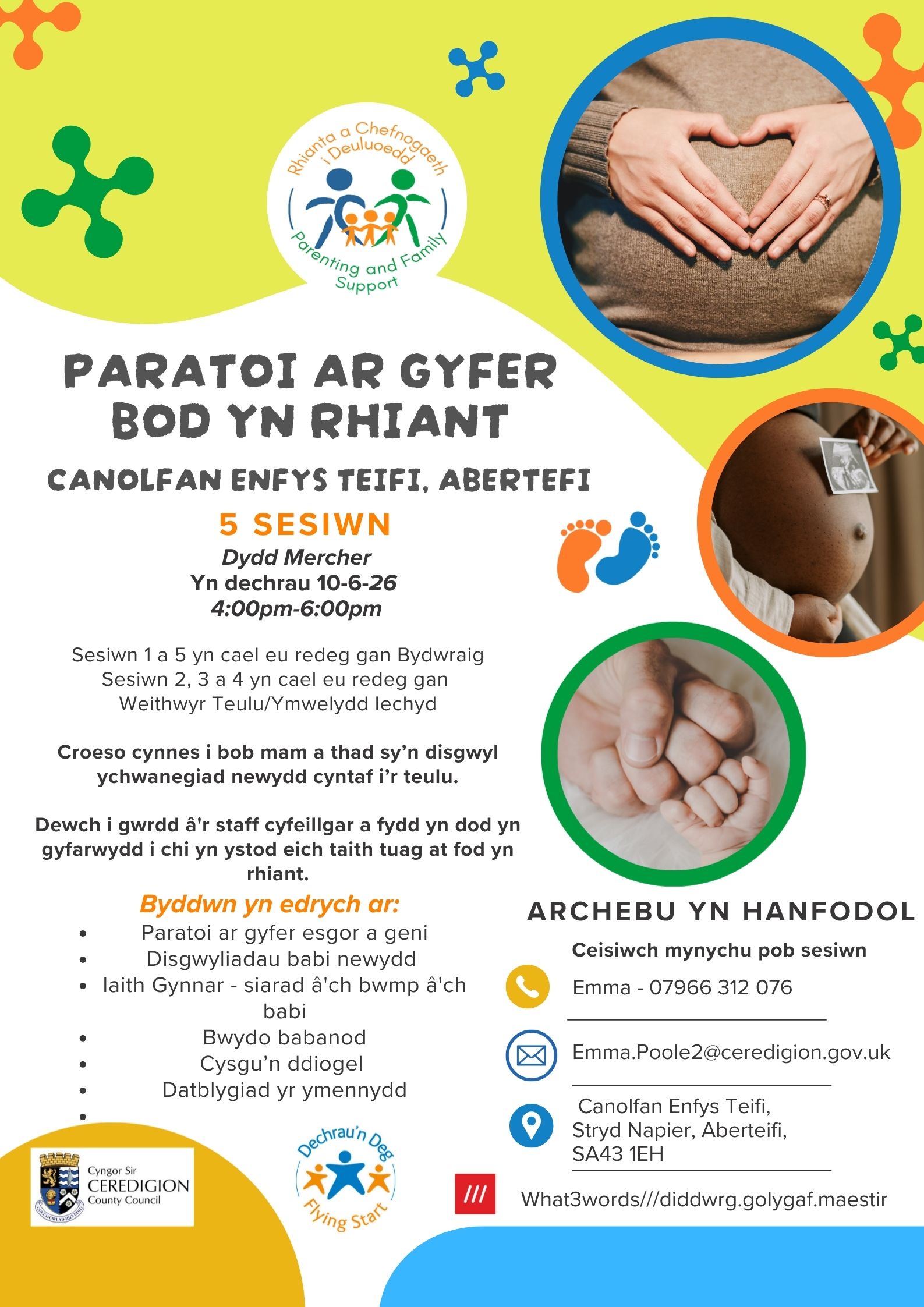 Paratoi ar gyfer bod yn rhiant